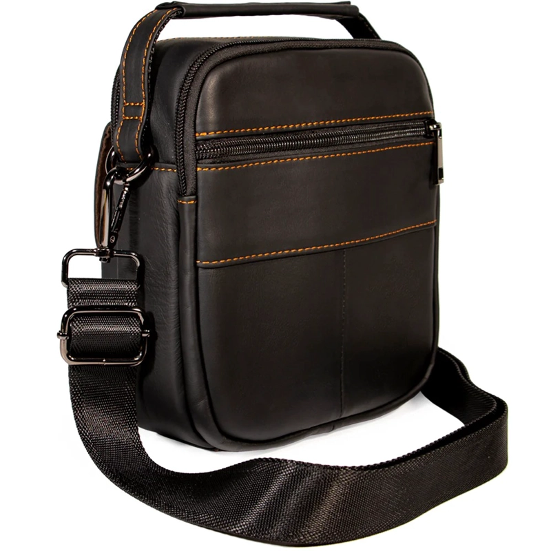 MORRAL DE CUERO VACUNO 7438 DISEÑO VERSÁTIL Y MODERNO - 2