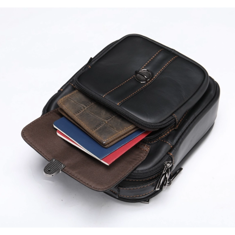 MORRAL DE CUERO VACUNO 7438 DISEÑO VERSÁTIL Y MODERNO - 5