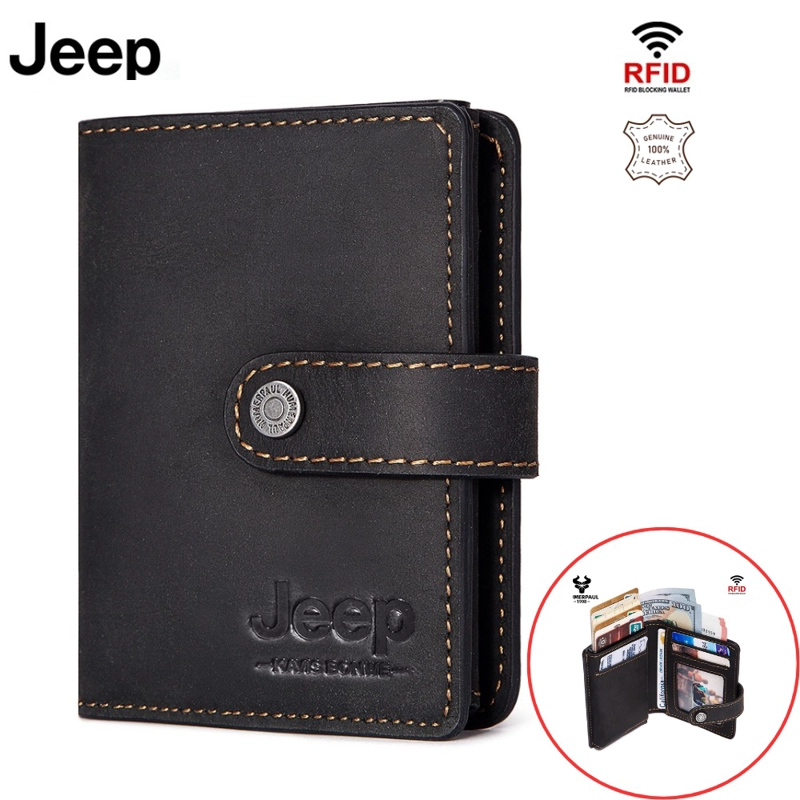 TARJETERO Y BILLETERA DE CUERO VACUNO DE ALTA GAMA JEEP KAVIS BP944 - 1