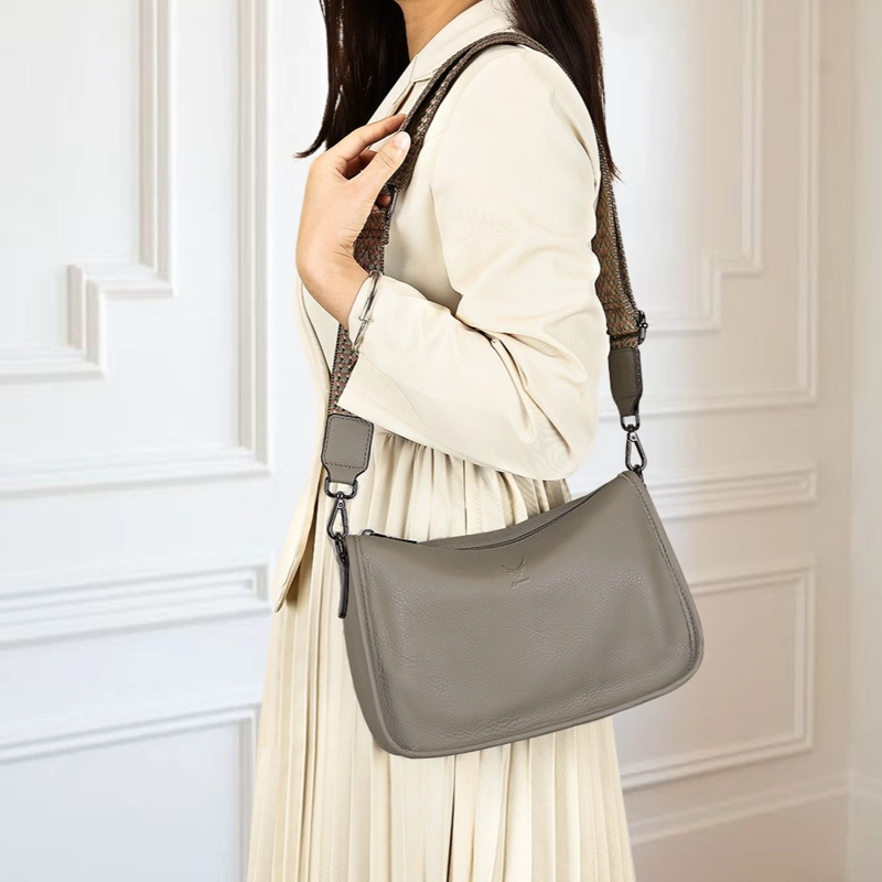 CARTERA DE CUERO VACUNO 7745 CAPUCCINO. MUJER - 1