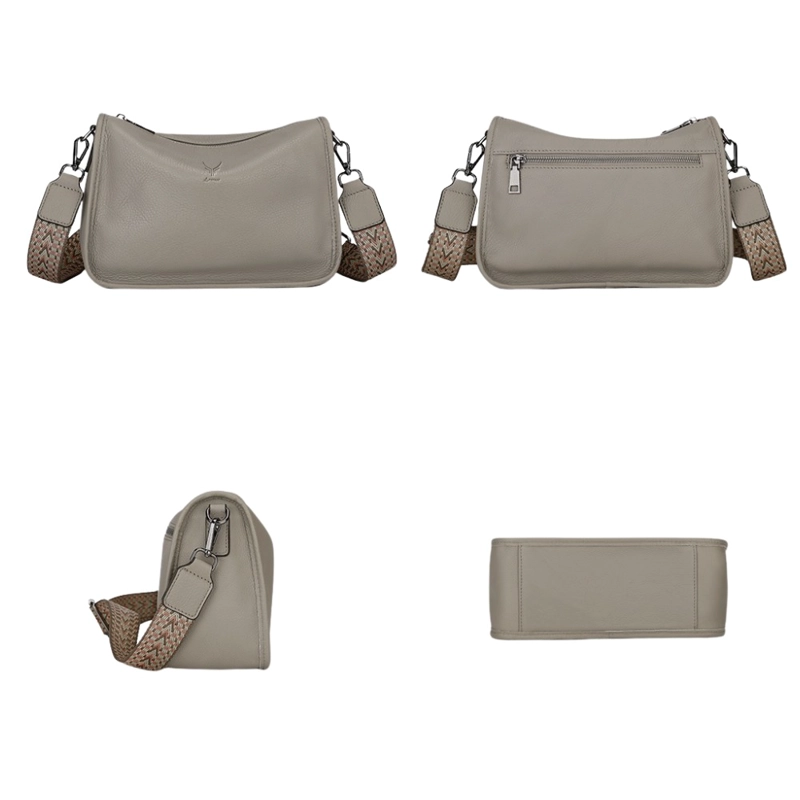 CARTERA DE CUERO VACUNO 7745 CAPUCCINO. MUJER - 8