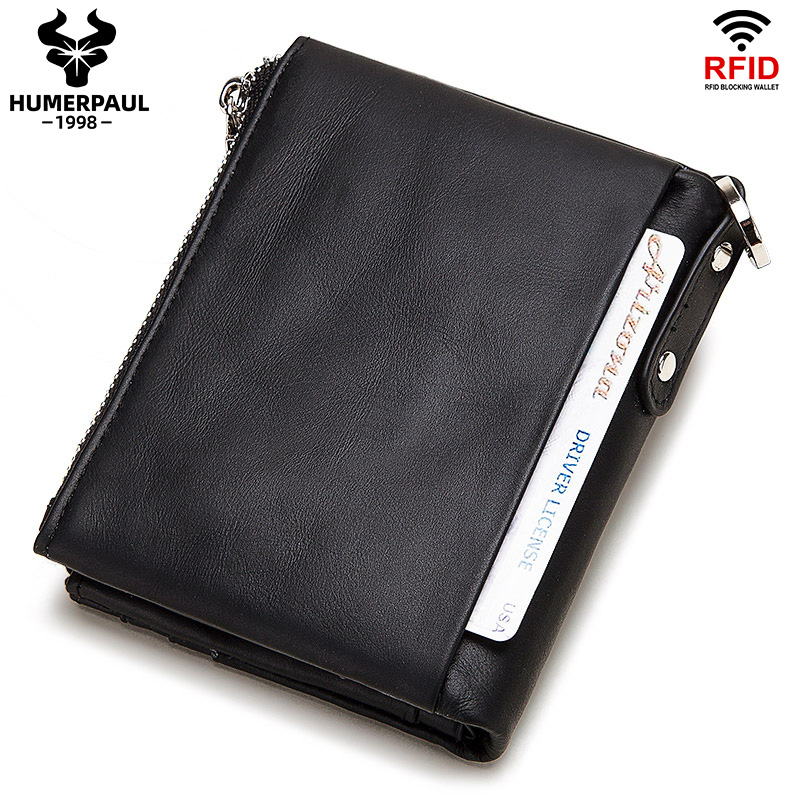 BILLETERA DE CUERO VACUNO BP896 CON CADENA Y RFID - 2