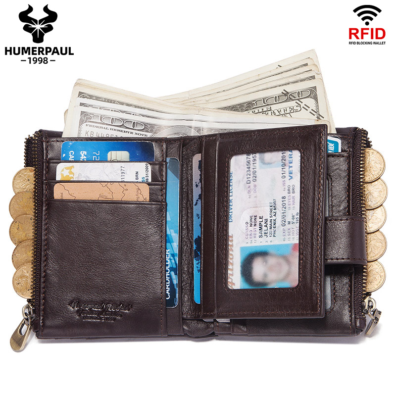 BILLETERA DE CUERO VACUNO BP896 CON CADENA Y RFID - 4