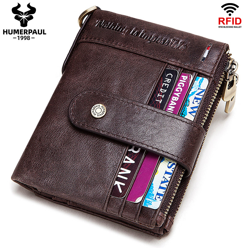 BILLETERA DE CUERO VACUNO BP896 CON CADENA Y RFID - 5