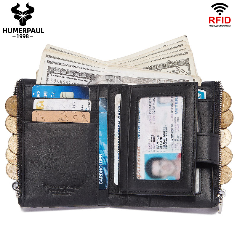 BILLETERA DE CUERO VACUNO BP896 CON CADENA Y RFID - 8