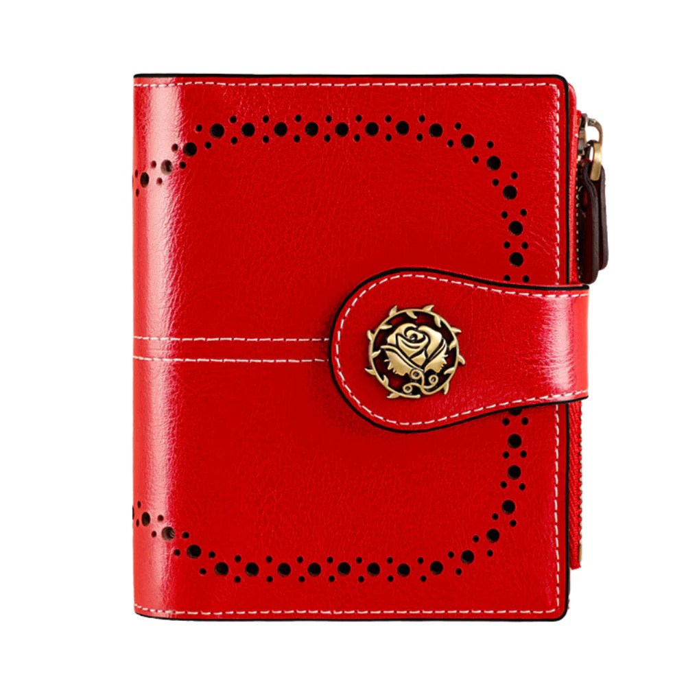 BILLETERA DE CUERO VACUNO 3507 DISEÑO MODERNO CON RFID. MUJER - 1