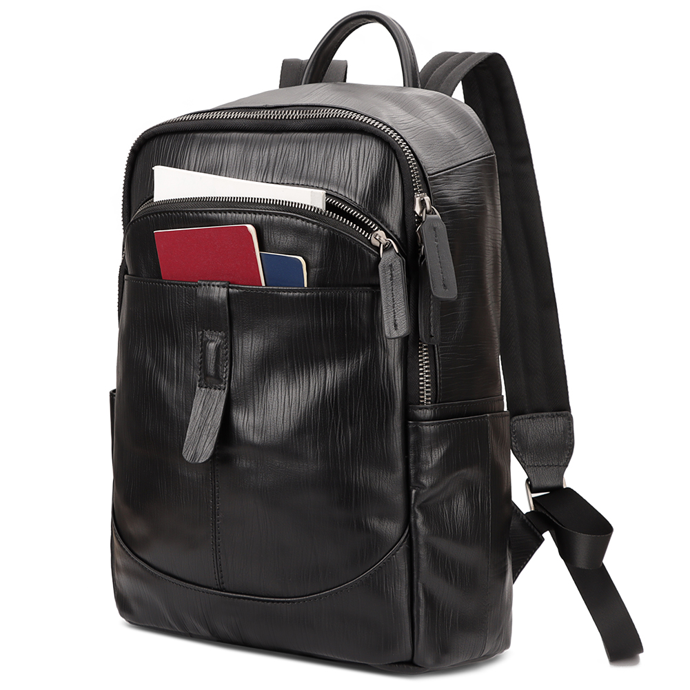 MOCHILA DE CUERO VACUNO -SIRIO- MH662 PARA LAPTOP 13.6' - 5