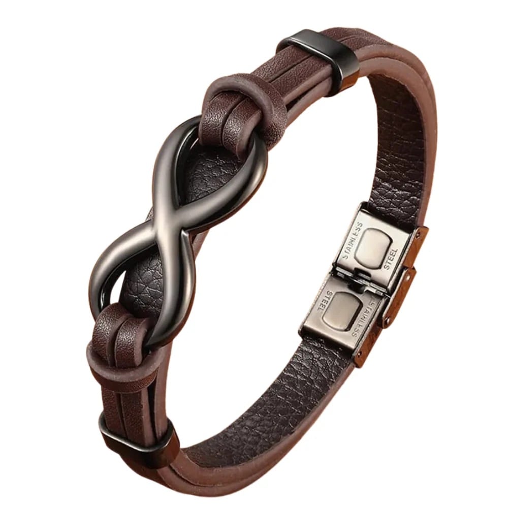 PULSERA DE CUERO INFINITO - 1