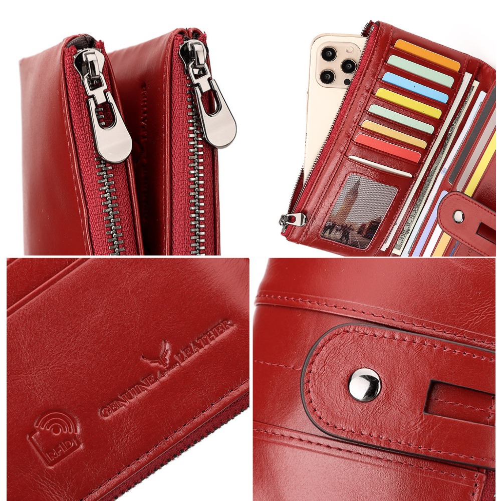 BILLETERA DE CUERO VACUNO PARA MUJER BP803 - 6