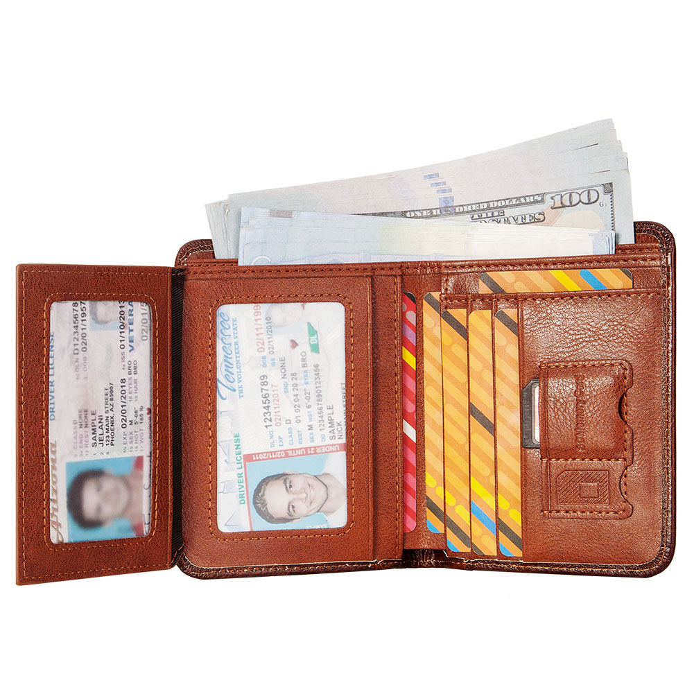 BILLETERA J-KAVIS DE CUERO VACUNO BP722 - 5