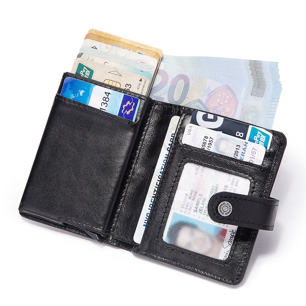 BILLETERA Y TARJETERO DE CUERO VACUNO HUMERPAUL BP981 CON CADENA RFID - 9