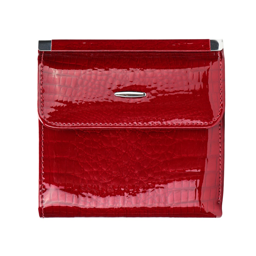 BILLETERA DE CUERO VACUNO CON RFID 1100 ROJA. ESTILO MINIMALISTA - 2