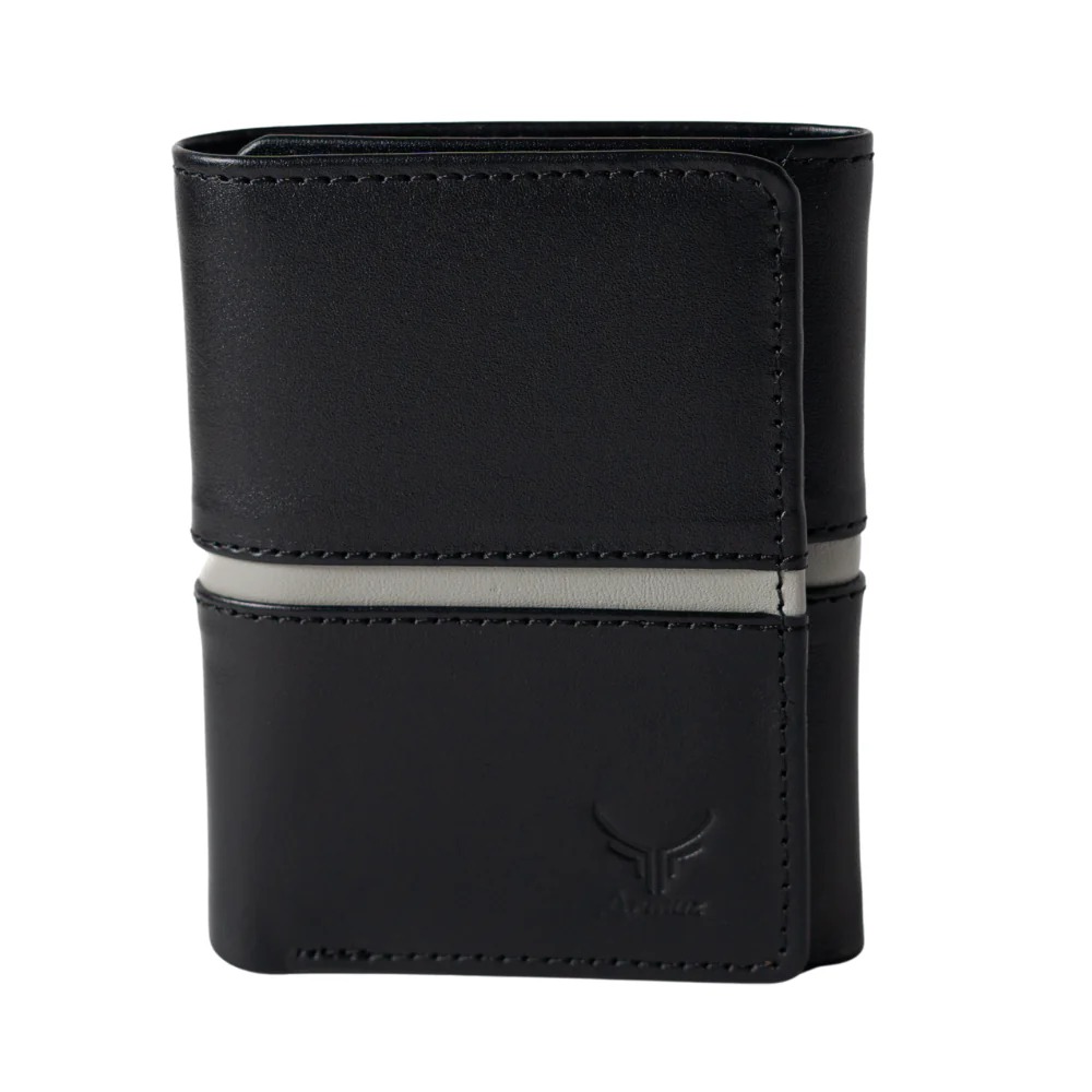 BILLETERA DE CUERO VACUNO PREMIUM DE TRES CUERPOS AR19 - 4