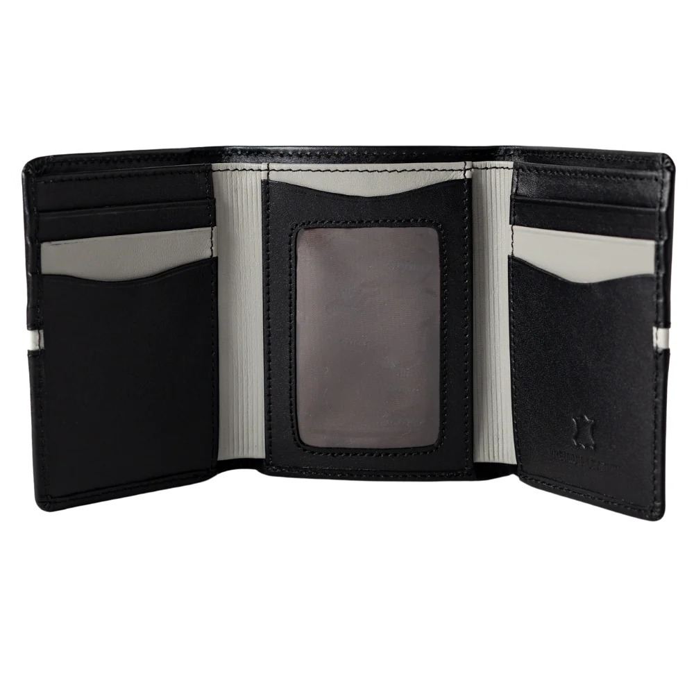BILLETERA DE CUERO VACUNO PREMIUM DE TRES CUERPOS AR19 - 5