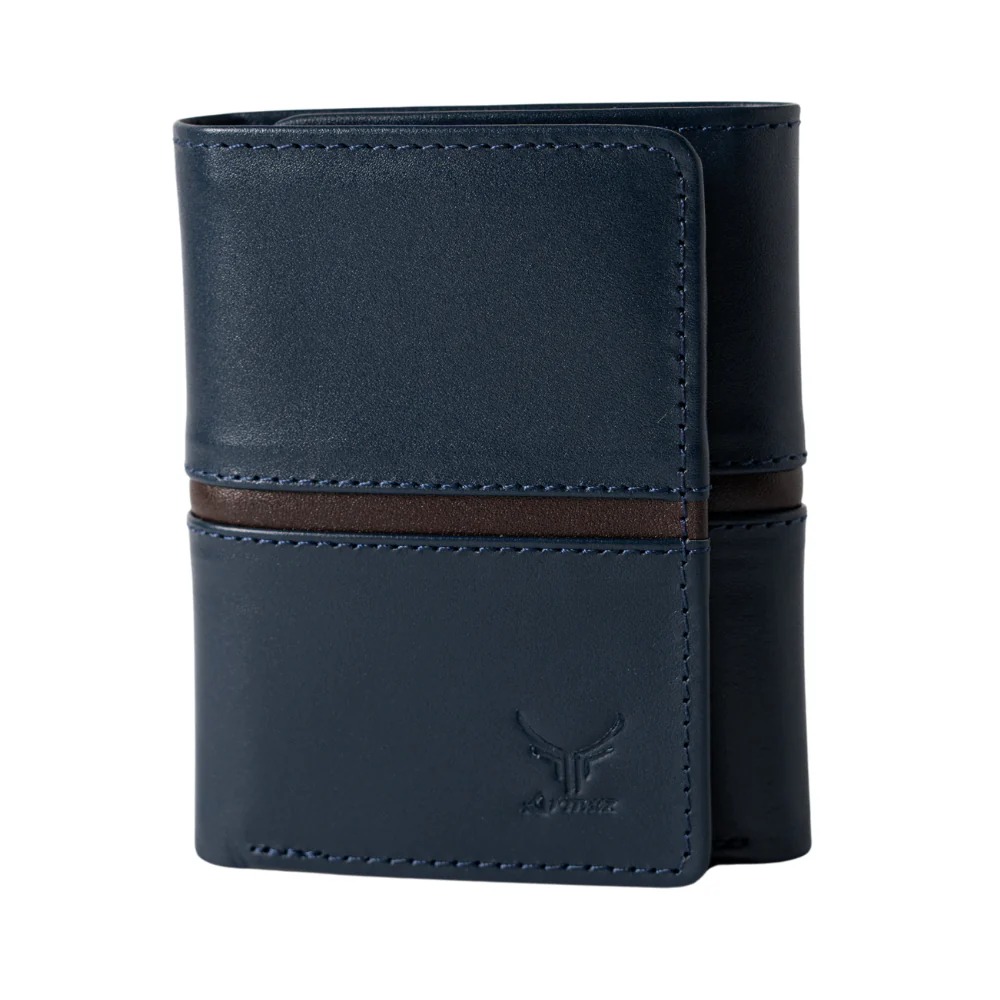BILLETERA DE CUERO VACUNO PREMIUM DE TRES CUERPOS AR19 - 7