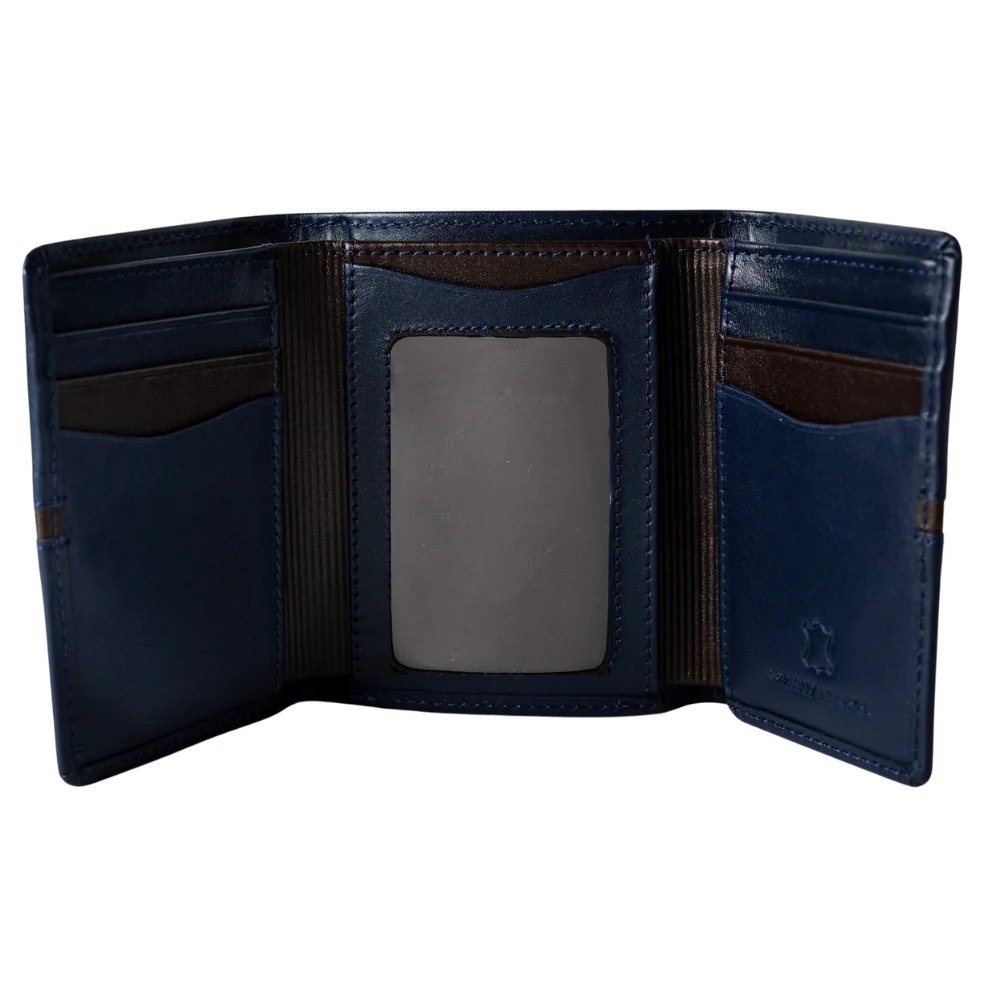 BILLETERA DE CUERO VACUNO PREMIUM DE TRES CUERPOS AR19 - 8