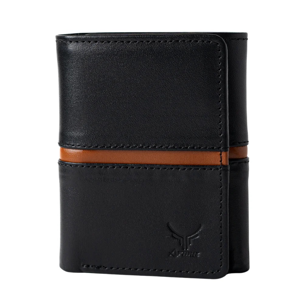 BILLETERA DE CUERO VACUNO PREMIUM DE TRES CUERPOS AR19 - 9