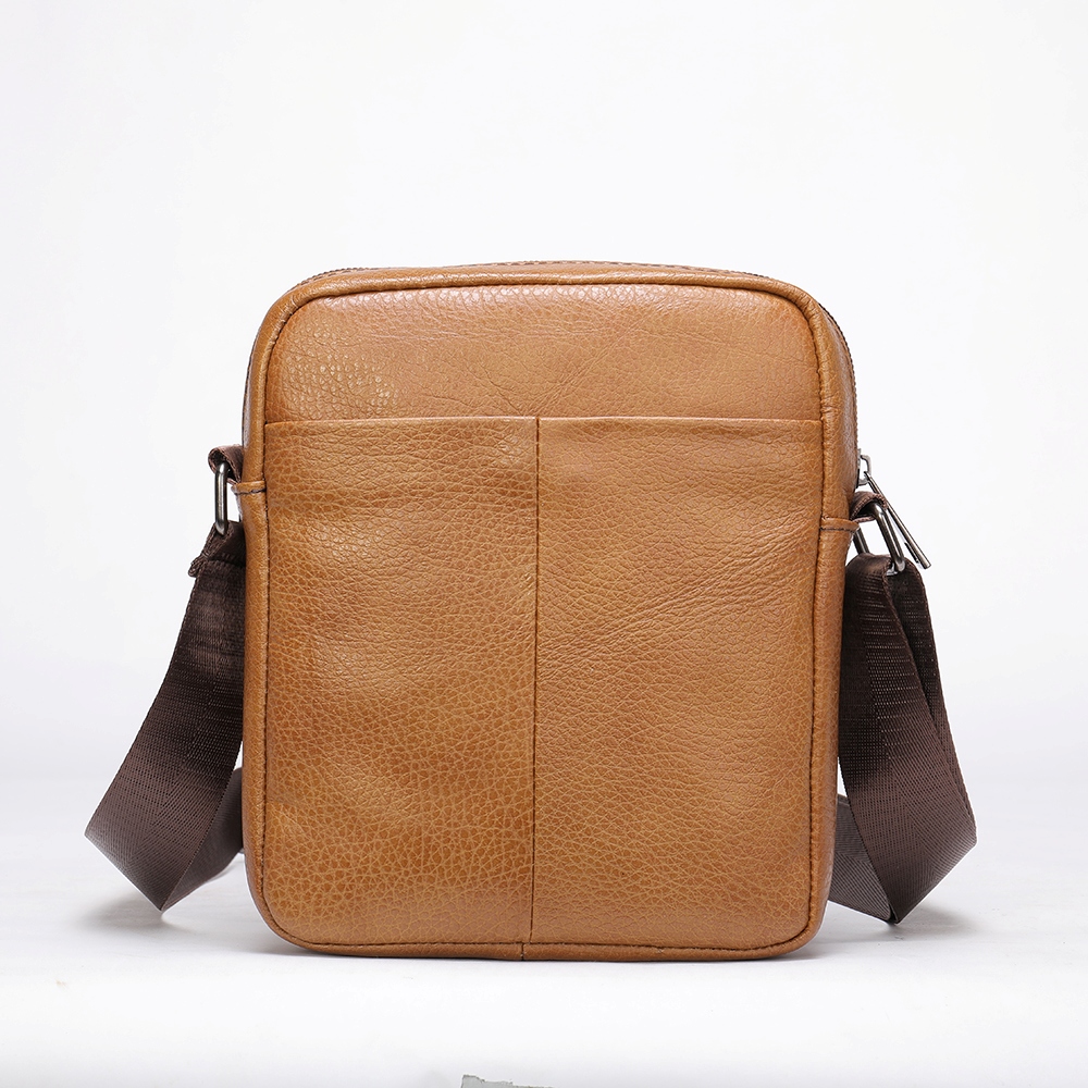 MORRAL DE CUERO VACUNO 7362 MARRÓN - 6