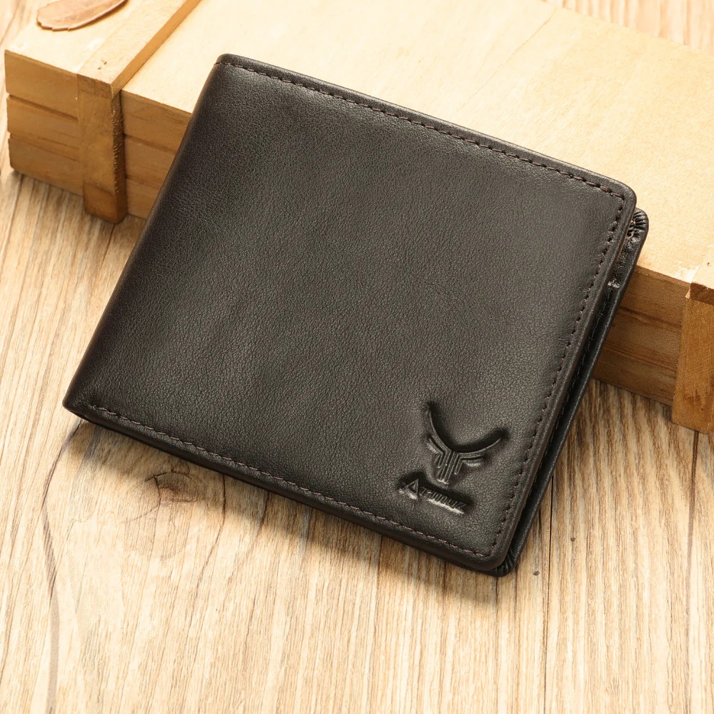 BILLETERA DE CUERO VACUNO 7328 CAFÉ - 1