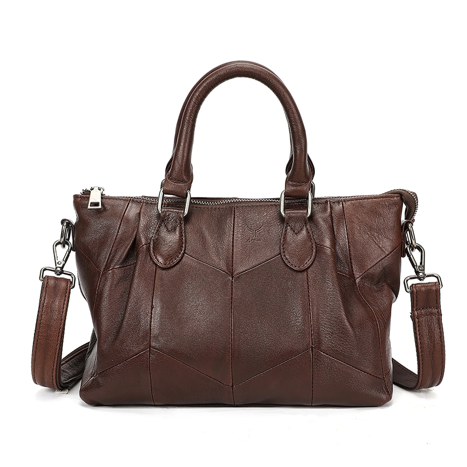 CARTERA DE CUERO VACUNO 7759 CAFÉ. MUJER - 3