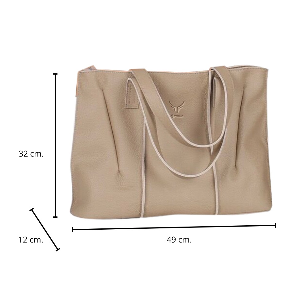 BOLSO DE CUERO VACUNO DE ALTA CAPACIDAD -8692- - 3