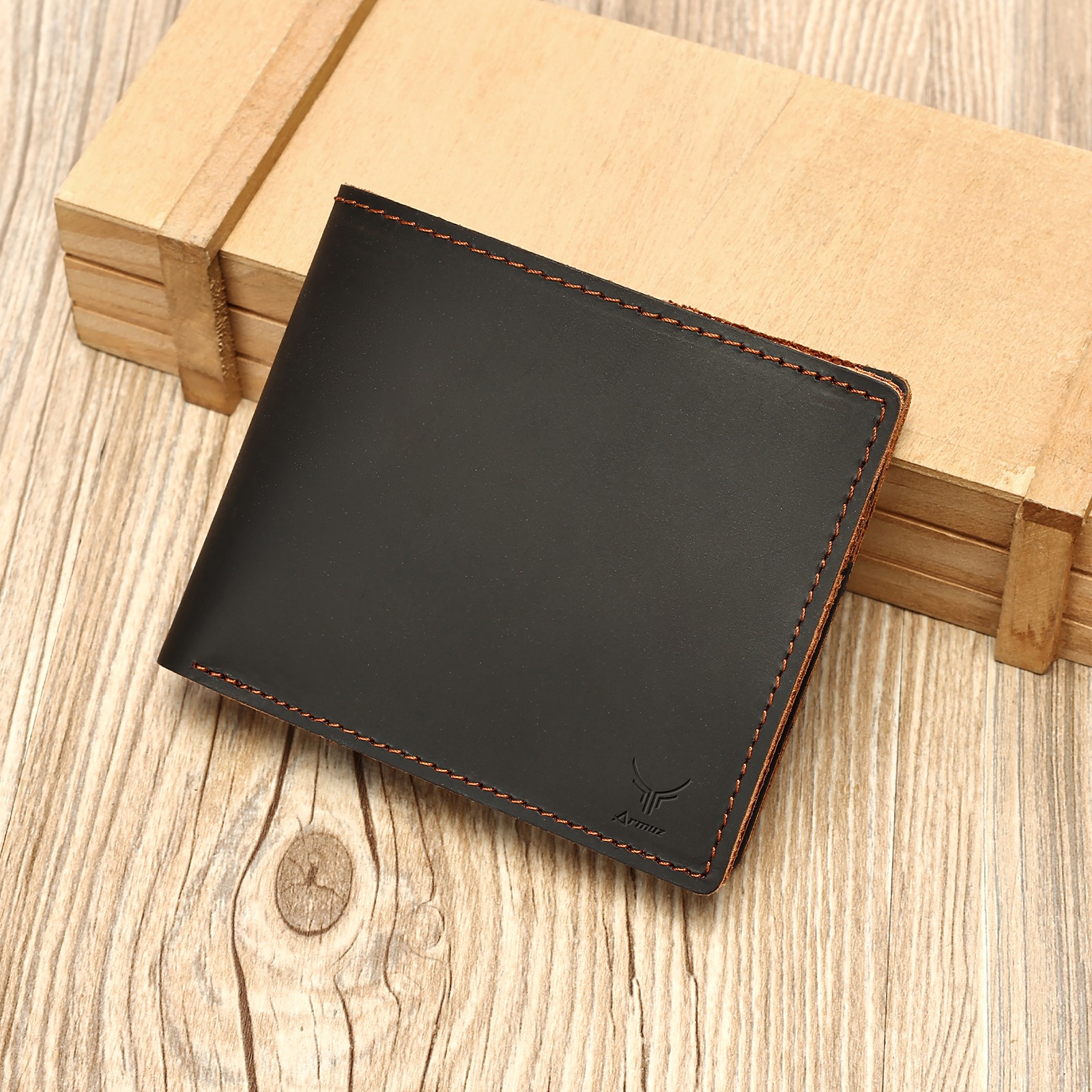 BILLETERA DE CUERO VACUNO ESTILO RETRO SLIM 1252 - 7