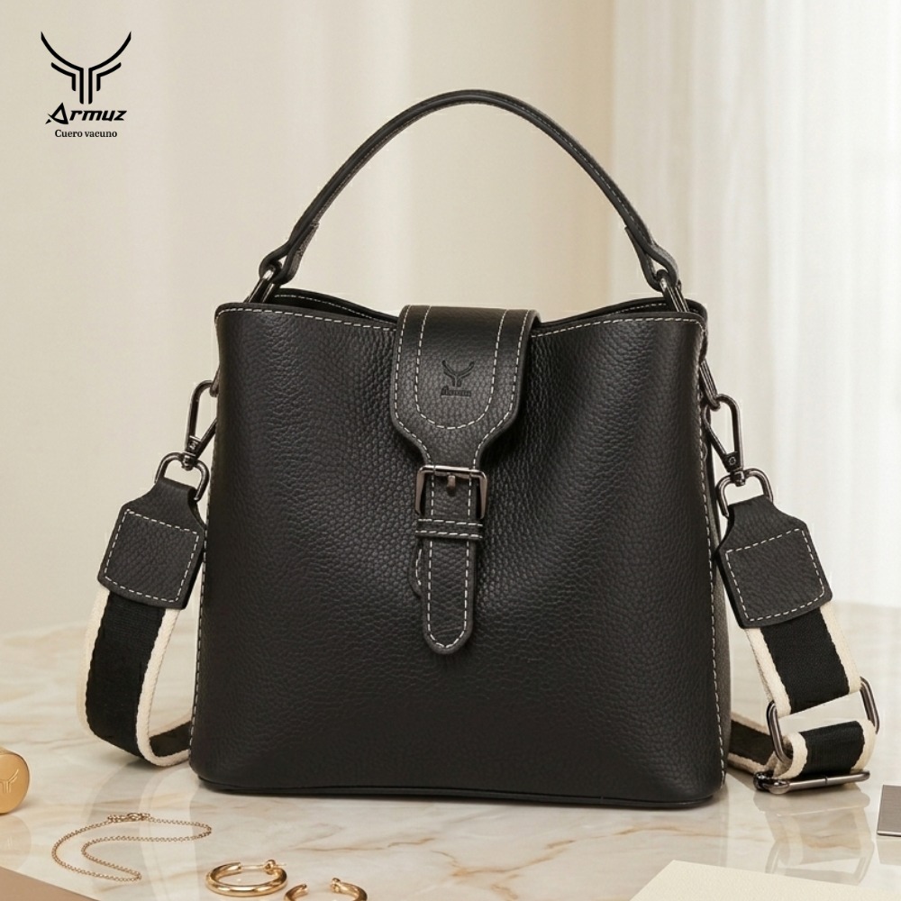 CARTERA DE CUERO VACUNO DE DISEÑO MODERNO -6021- - 4