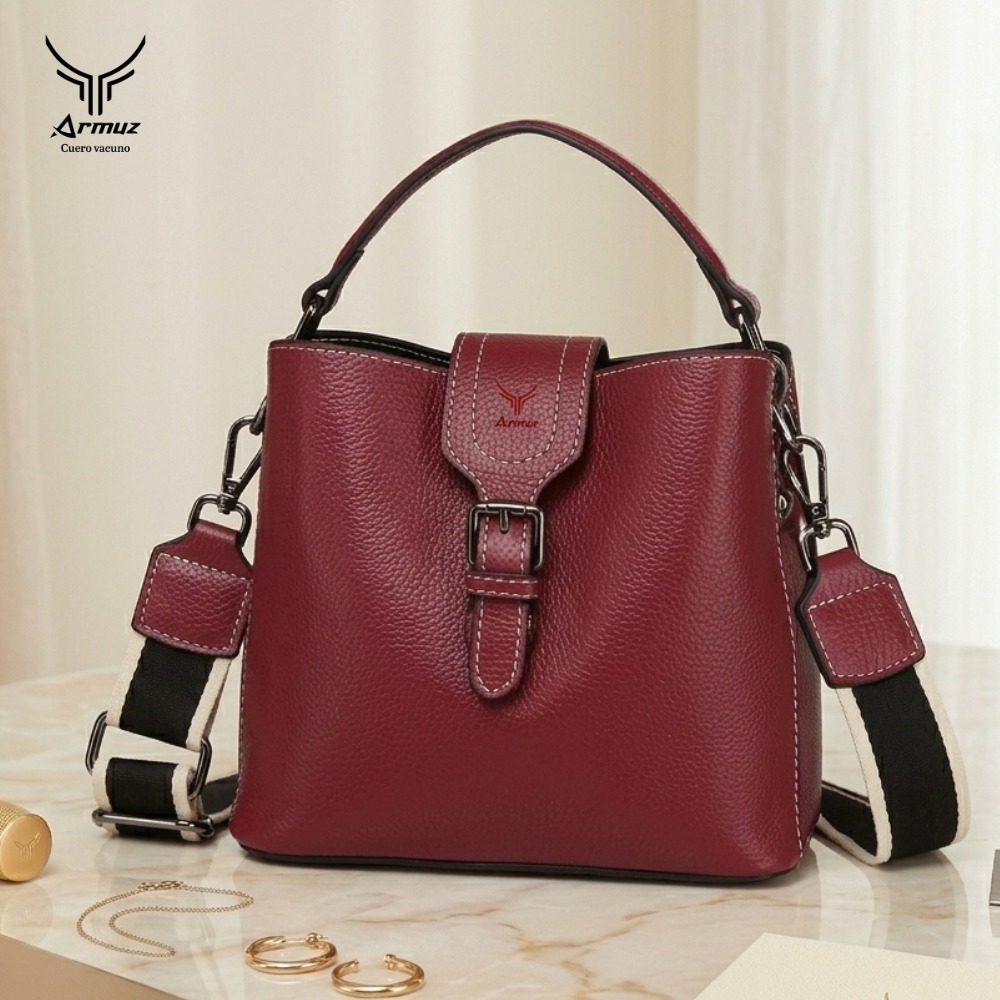 CARTERA DE CUERO VACUNO DE DISEÑO MODERNO -6021- - 6