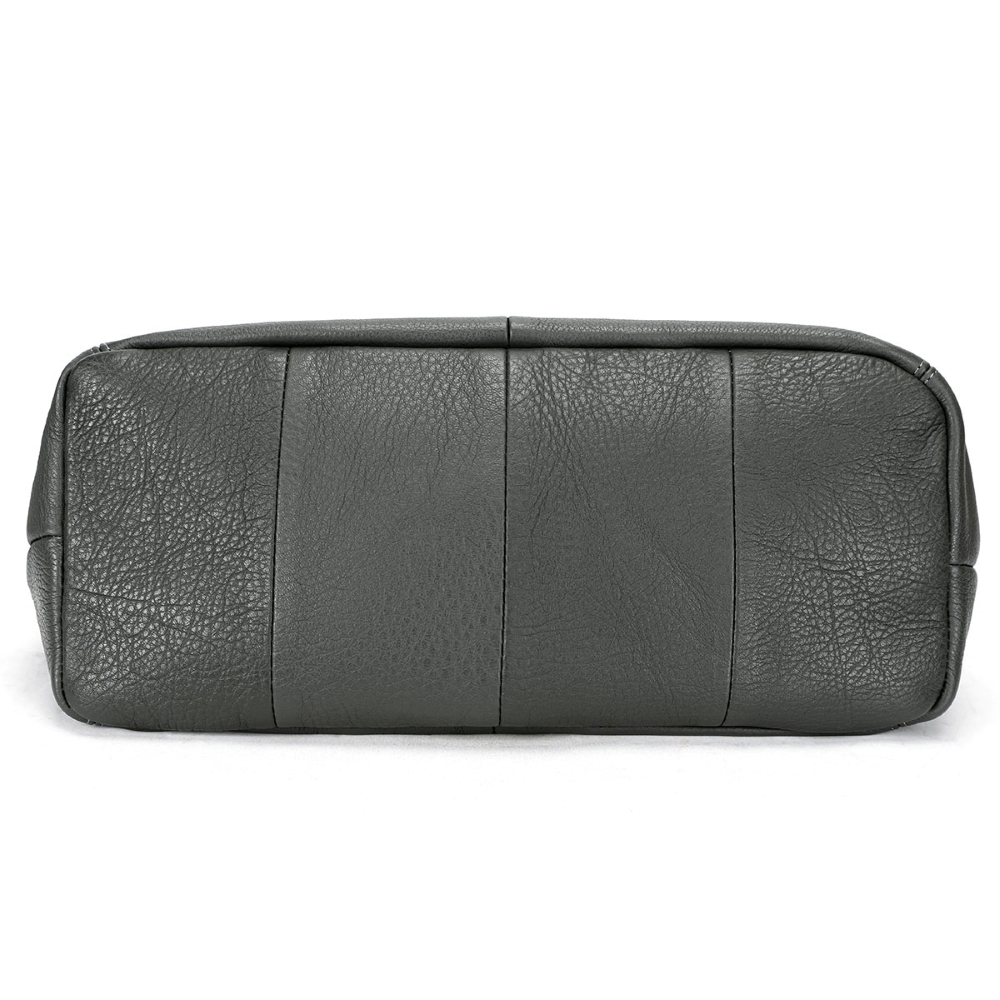 CARTERA DE CUERO VACUNO 7611 GRIS - 10