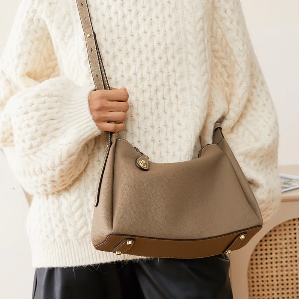 CARTERA DE CUERO VACUNO 232 DISEÑO MODERNO PARA MUJER - 3