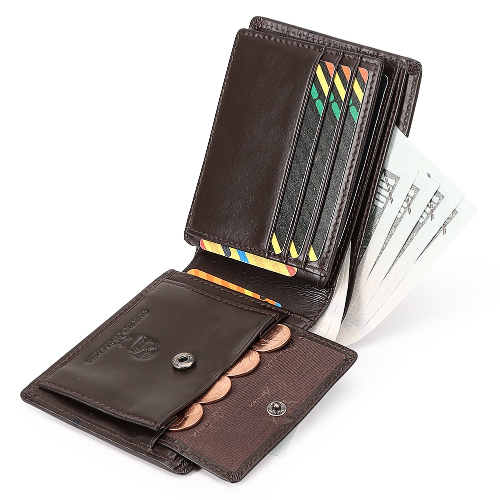 BILLETERA DE CUERO VACUNO CLÁSICA AR24 CON RFID - 3
