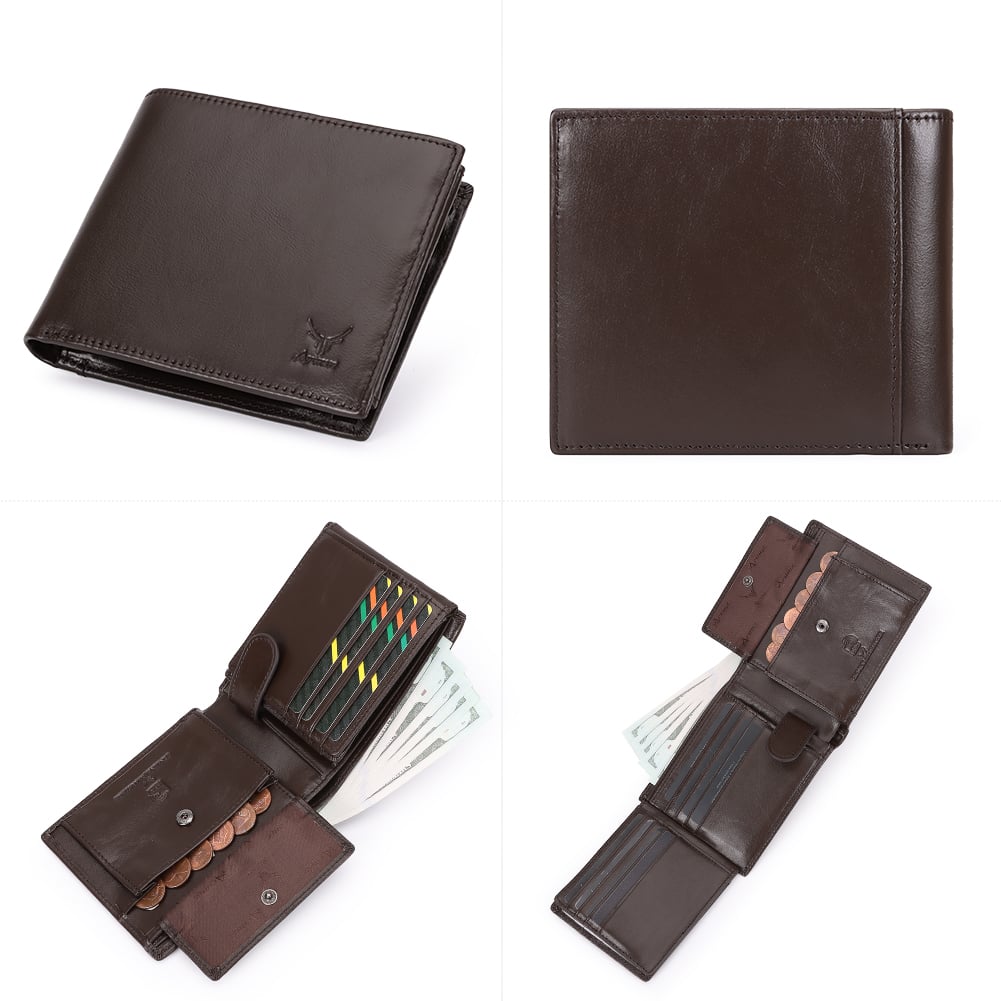 BILLETERA DE CUERO VACUNO AR24. AMPLIA CAPACIDAD CON RFID - 5