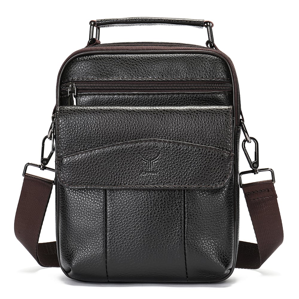 MORRAL DE CUERO VACUNO 6101 DISEÑO AMPLIO Y MODERNO - 4