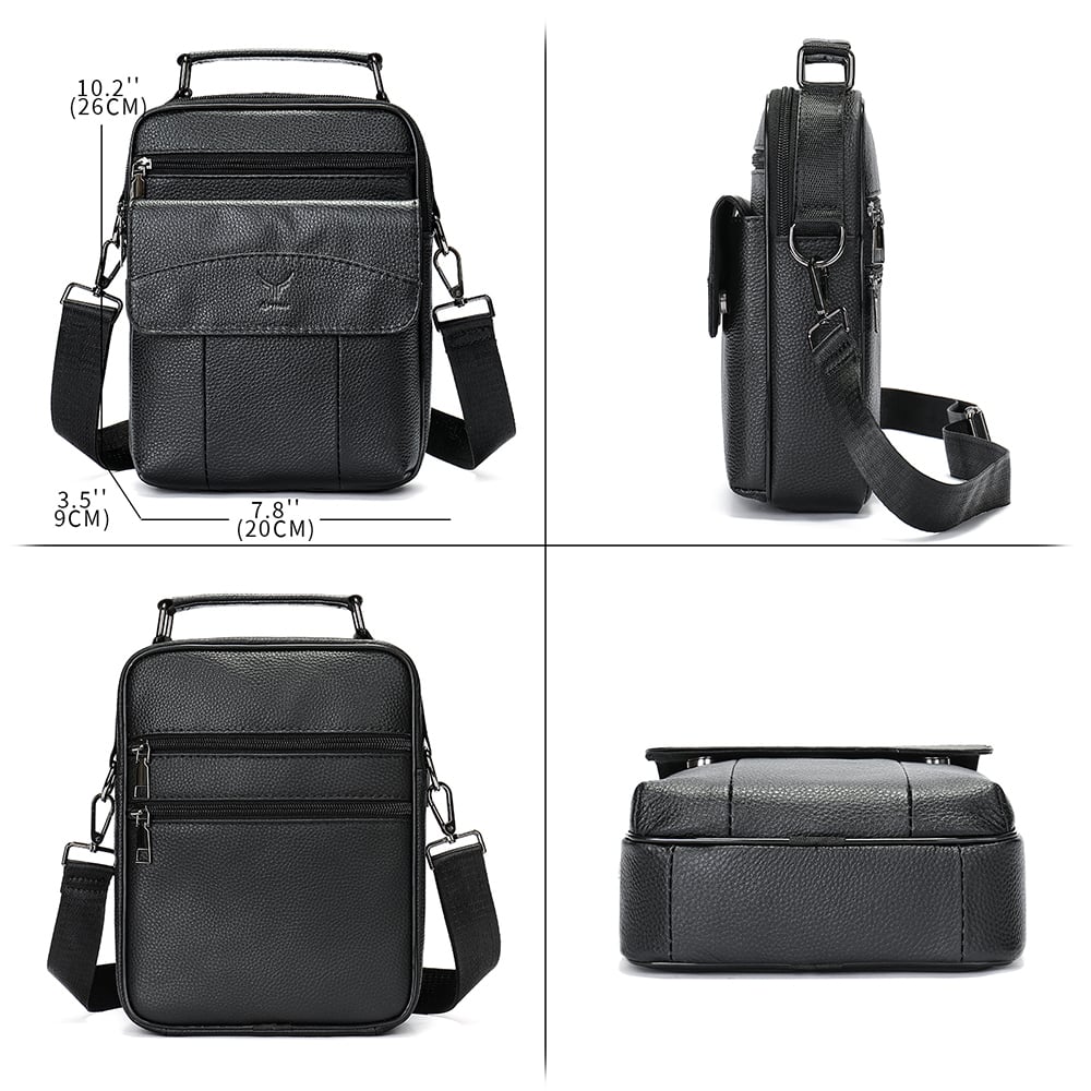 MORRAL DE CUERO VACUNO 6101 DISEÑO AMPLIO Y MODERNO - 6
