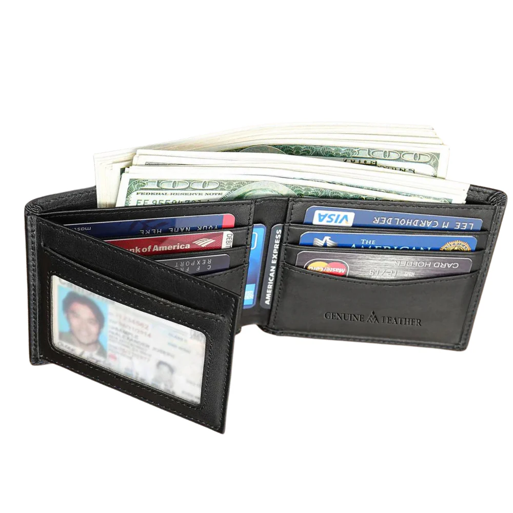 BILLETERA DE CUERO VACUNO ALDEBARÁN 7608 DE TRES CUERPOS - 5