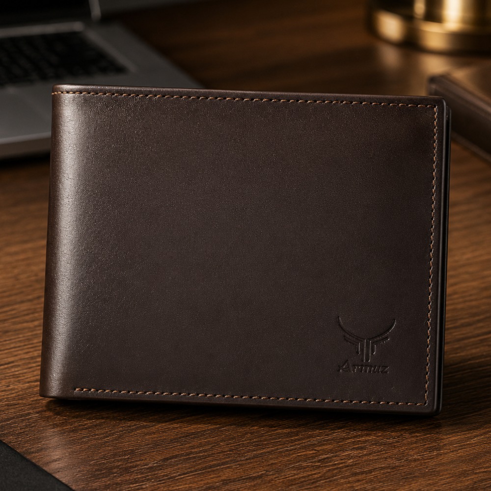 BILLETERA DE CUERO VACUNO PREMIUM CLÁSICA AR18 - 1
