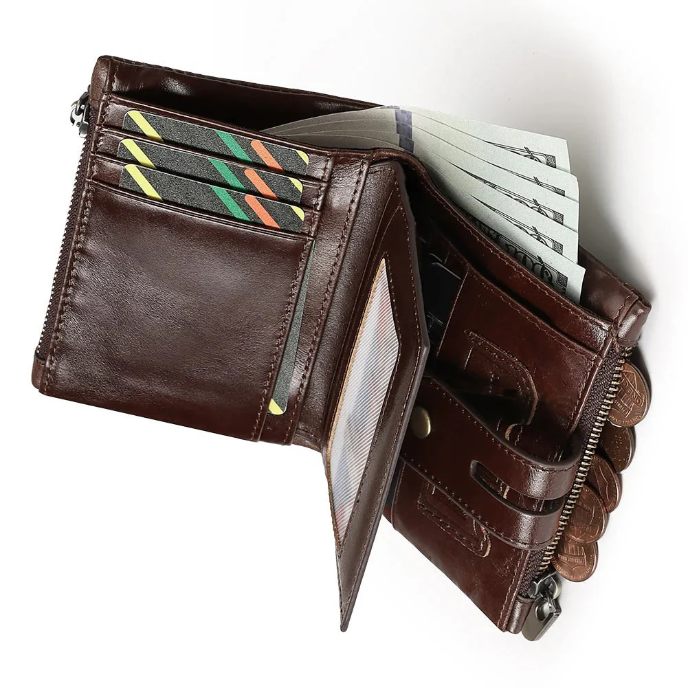 BILLETERA DE CUERO NOVI BP840-1 CAFÉ - 2