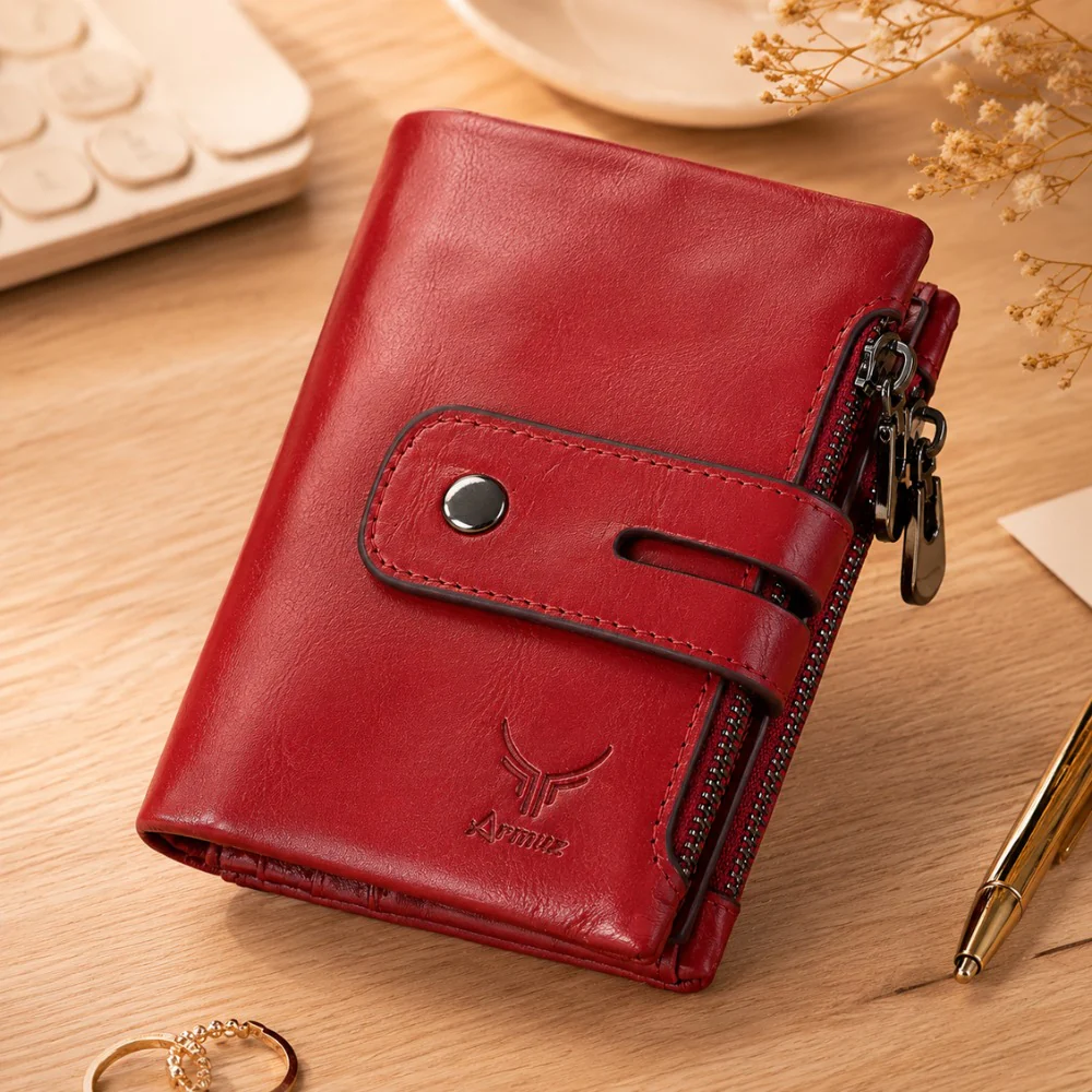 BILLETERA DE CUERO NOVI BP840-1 CAFÉ - 7