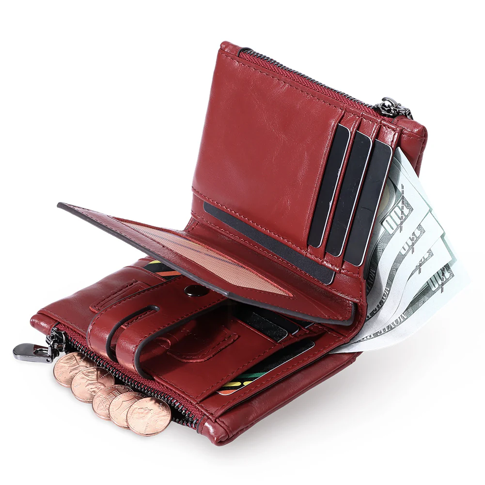 BILLETERA DE CUERO NOVI BP840-1 CAFÉ - 8