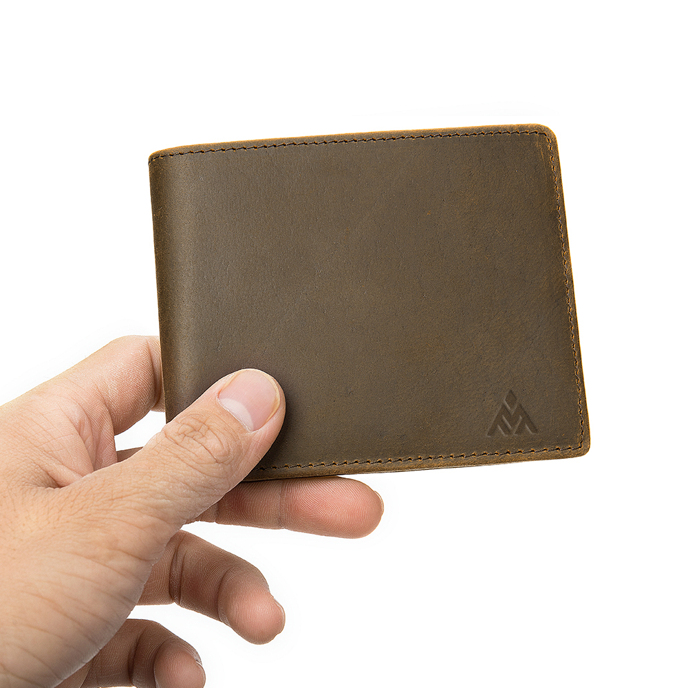 BILLETERA DE CUERO VACUNO DE ALTA GAMA DISEÑO CLÁSICO 8808 CON RFID - 5