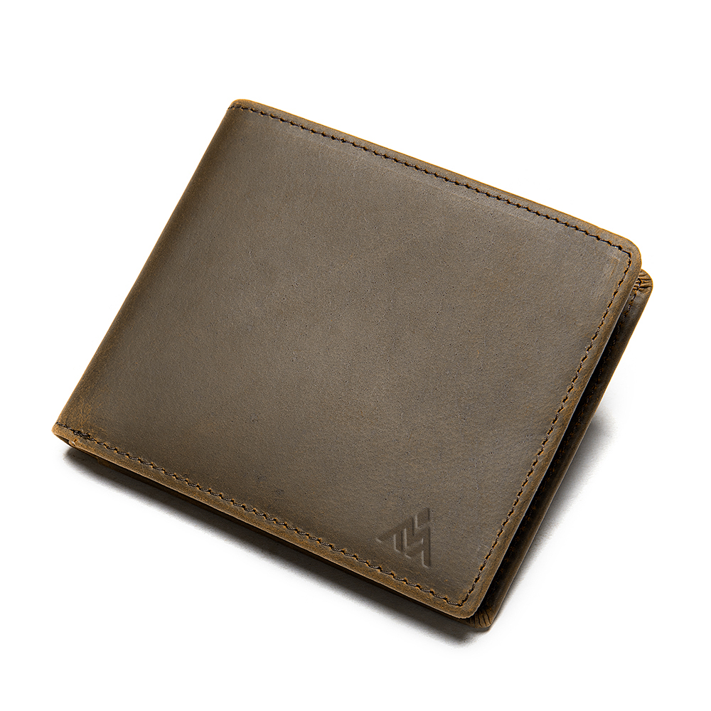 BILLETERA DE CUERO VACUNO DE ALTA GAMA DISEÑO CLÁSICO 8808 CON RFID - 6
