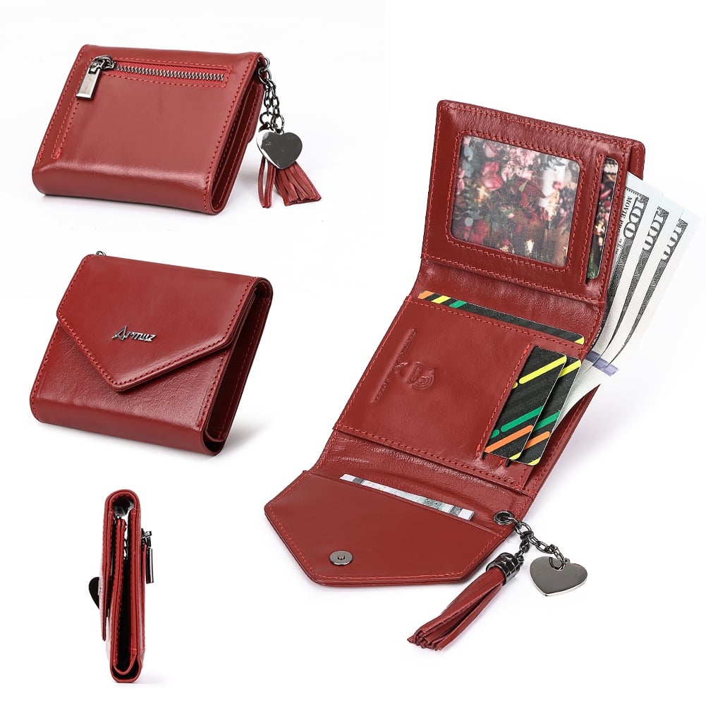 BILLETERA DE CUERO VACUNO ARW11. RFID MUJER - 3