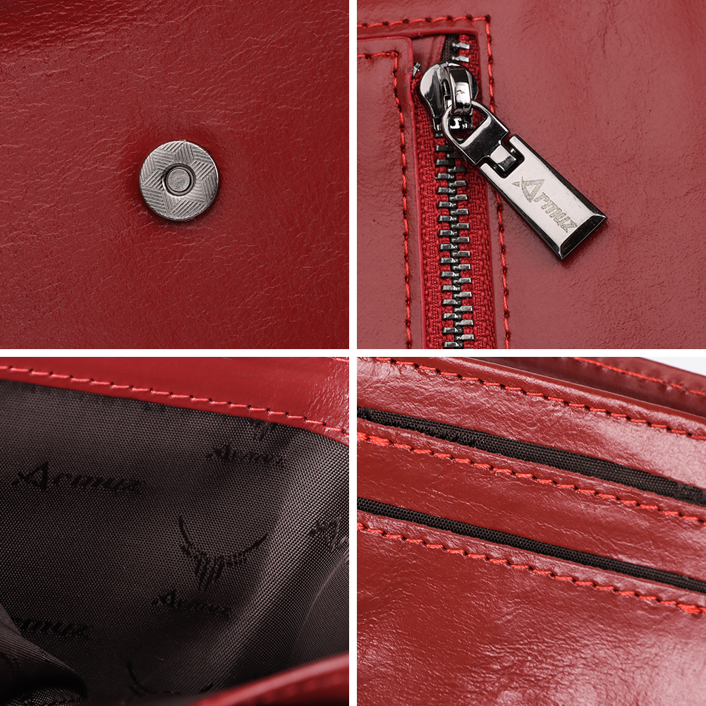 BILLETERA DE CUERO VACUNO ARW11. RFID MUJER - 7