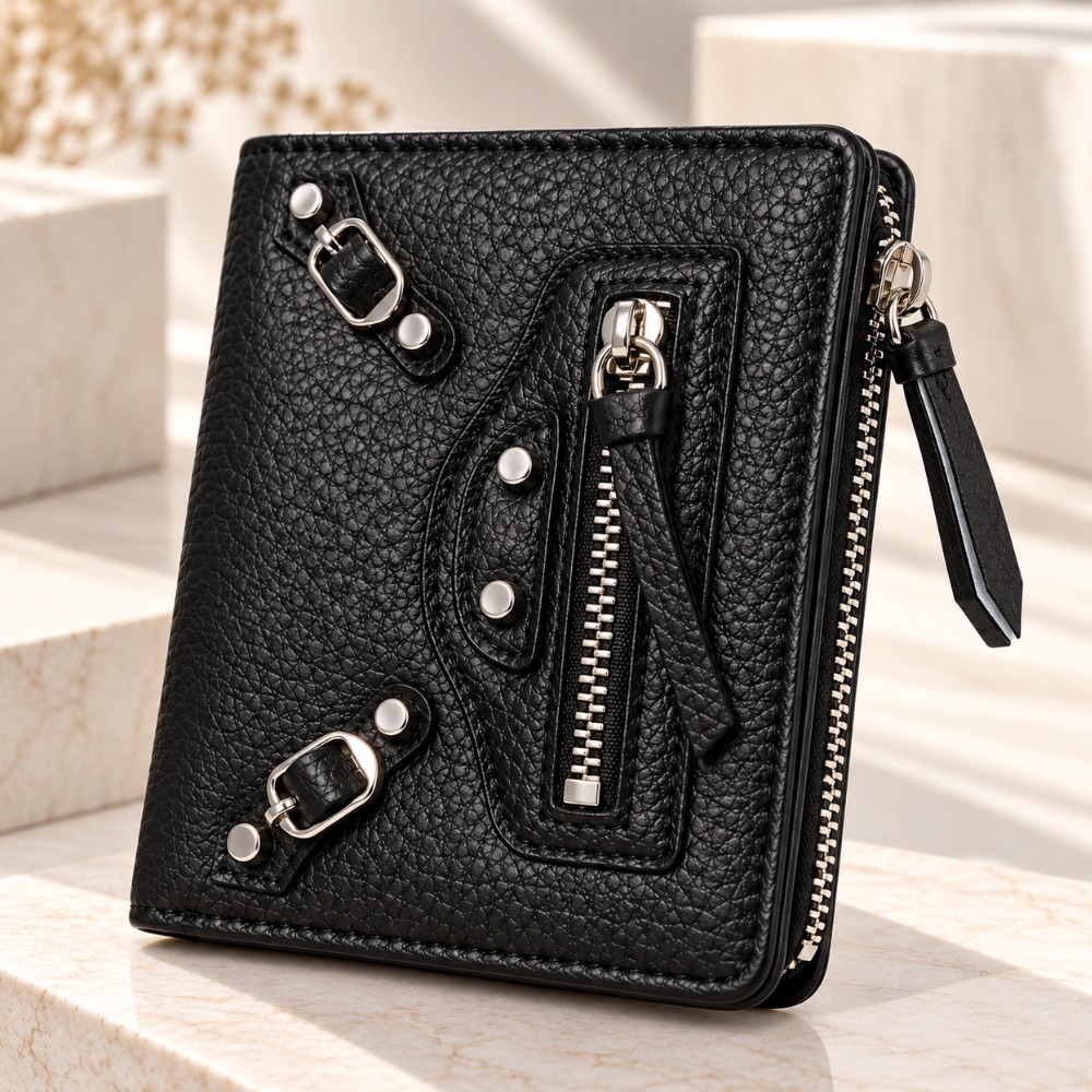 BILLETERA DE CUERO VACUNO WX2003 CON RFID. MUJER - 1