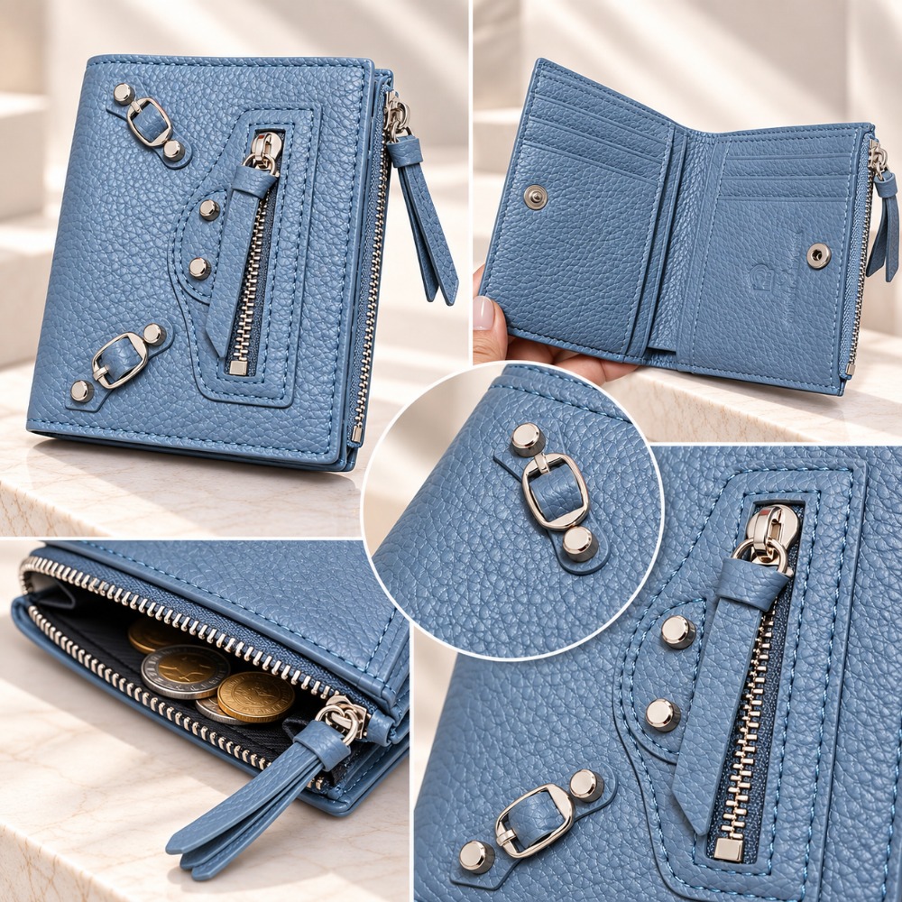 BILLETERA DE CUERO VACUNO WX2003 CON RFID. MUJER - 10