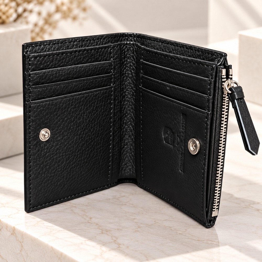 BILLETERA DE CUERO VACUNO WX2003 CON RFID. MUJER - 3