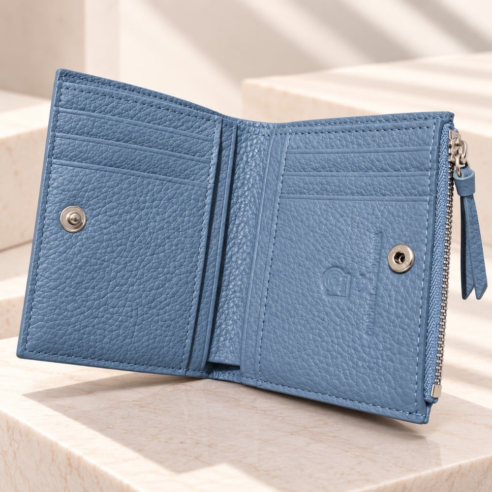 BILLETERA DE CUERO VACUNO WX2003 CON RFID. MUJER - 9