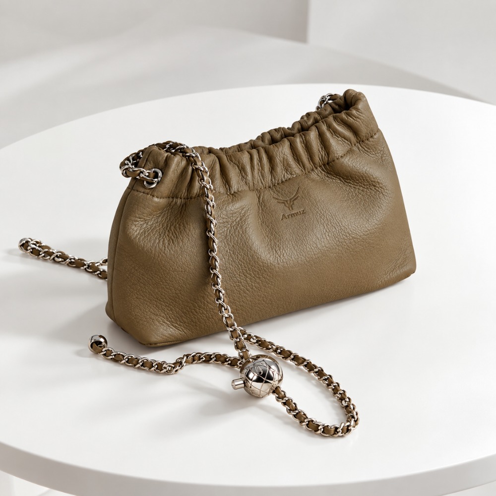 CARTERA DE CUERO VACUNO 248 BEIGE. DISEÑO PRÁCTICO Y MODERNO - 2