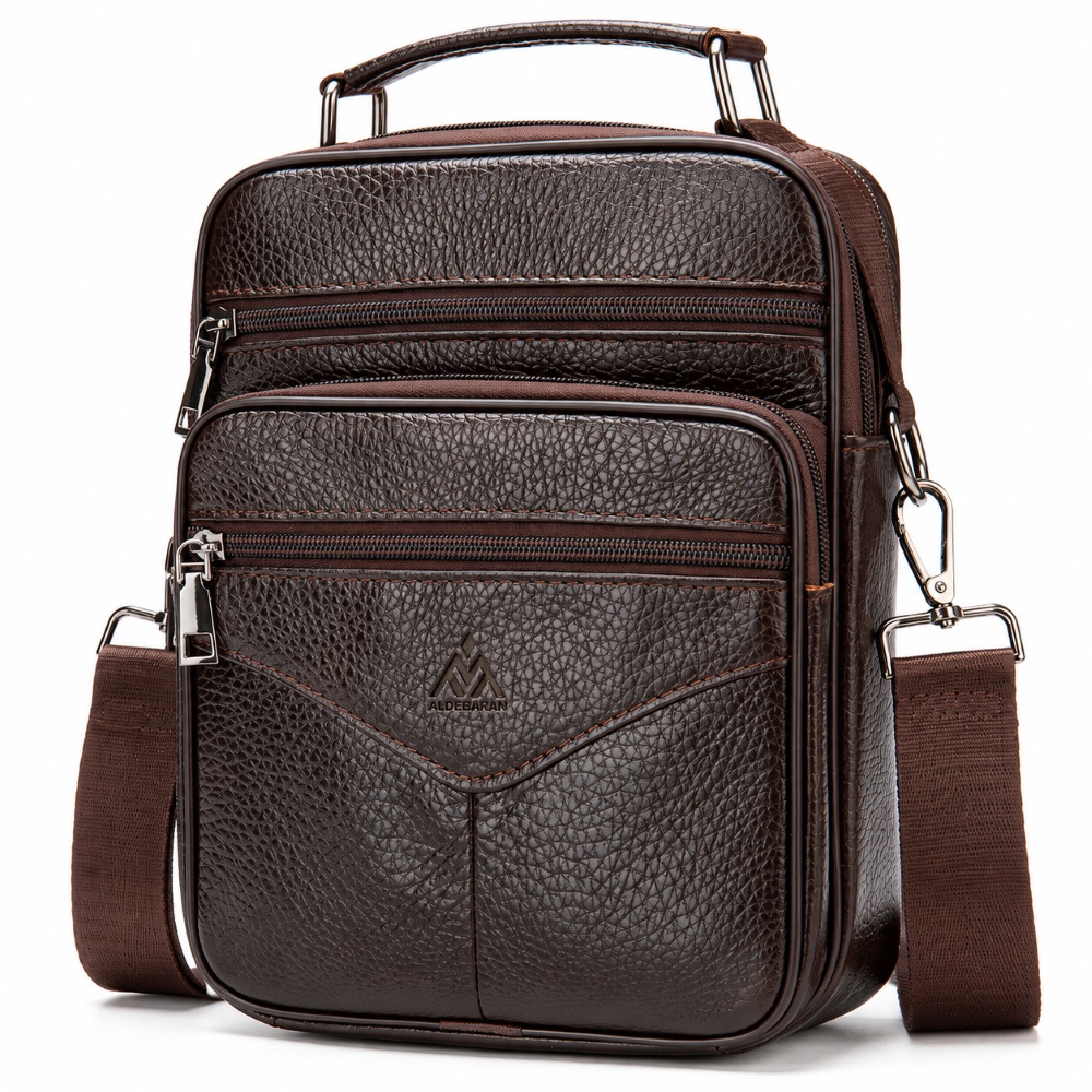 MORRAL DE CUERO VACUNO 6042 DISEÑO MODERNO - 4