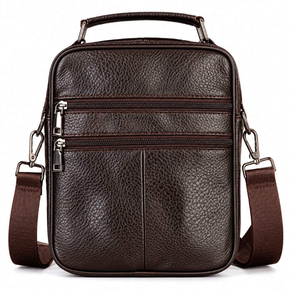 MORRAL DE CUERO VACUNO 6042 DISEÑO MODERNO - 5